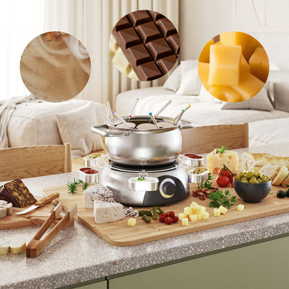 SUNTEC FON-8014 V2A Fondue-Set elektrisch Edelstahl für 8 Personen