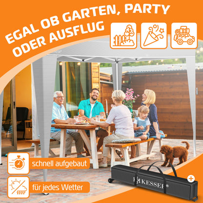 KESSER® Pop-Up Faltpavillon 3x3m Gartenpavillon - Grau