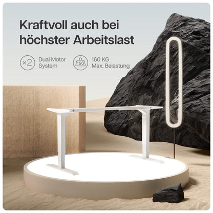Desktronic Höhenverstellbarer Schreibtisch Gestell – Elektrisch Dual-Motor