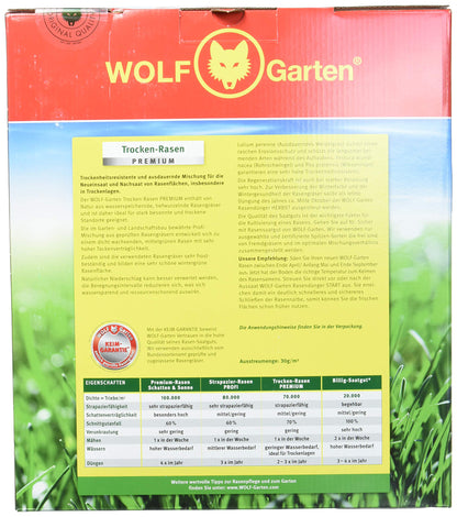 WOLF-Garten trocken Premium Turbo-Nachsaat 3826121 LR Rasen 120 m²