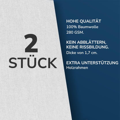 Zenacolor Leinwand zum Bemalen - 100x150 cm, 2er Set