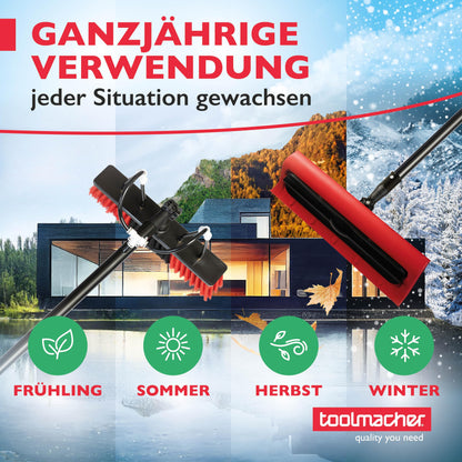 toolmacher Teleskop Waschbürste 6m - Photovoltaik Schneeschieber