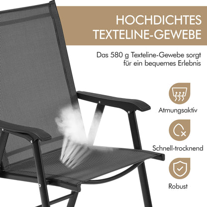 Yaheetech Gartenstühle 2er Set, klappbare Hochlehner bis 150 kg