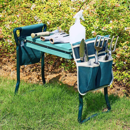 Ohuhu Kniebank Garten 2-in-1, klappbarer Gartenhocker bis 150 kg
