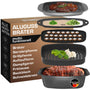 STONELINE Aluguss Bräter Set 5-teilig mit Deckel, induktionsgeeignet, Bräter aus Aluguss mit Dampfeinsatz und Glasdeckel