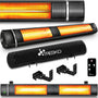 TRESKO Infrarotheizstrahler 3000 W mit Fernbedienung, 3 Heizstufen, Wandmontage, Aluminiumgehäuse und Edelstahl-Schutzgitter