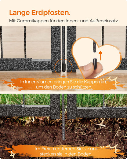 Feandrea Freilaufgehege DIY Laufstall XL - Grau PPK88G