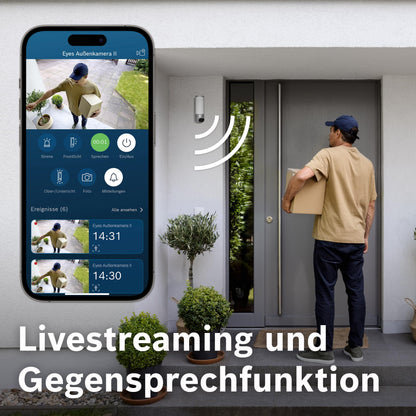Bosch Smart Home Aussenkamera II Überwachungskamera Aussen – anthrazit
