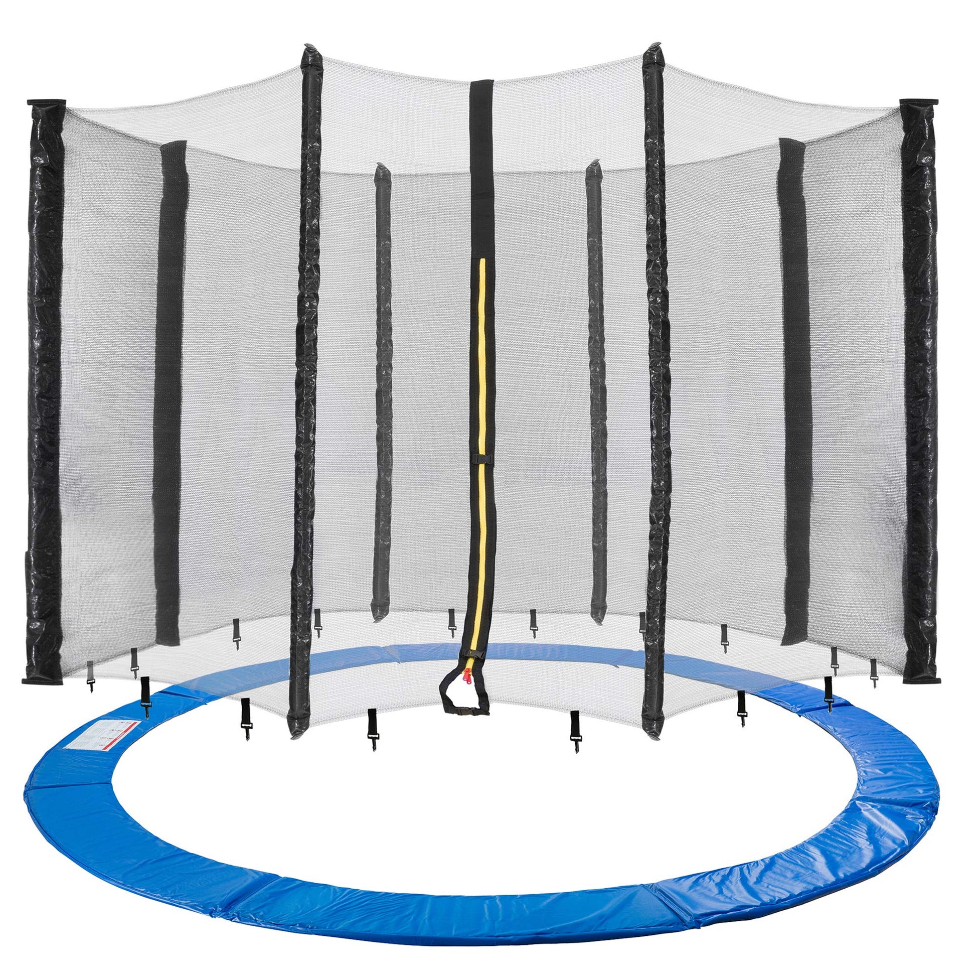 Arebos Randabdeckung und Sicherheitsnetz für Trampolin 305 cm, PVC-Oberfläche, 20 mm Polsterung