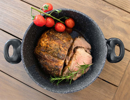 STONELINE Aluguss Kochtopf Antihaft 24 cm – Induktion Grau