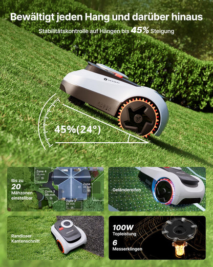 Navimow i208 LiDAR Mähroboter ohne Begrenzungskabel mit Garage M