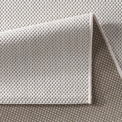 Taracarpet In- & Outdoor Teppich Flachgewebe Creme Weiss 140x200 cm