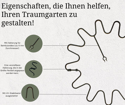 ARPON Staudenhalter einstellbare Pflanzenstütze rund Ø21.5cm – 50 Stk.