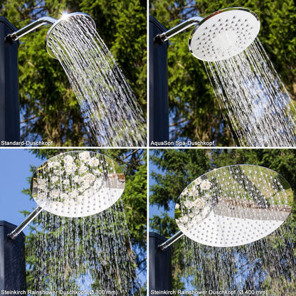 Steinkirch Solar Gartendusche 35L – Ø 300mm Edelstahl