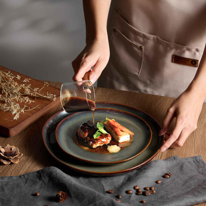 Onader Tafelservice Steingut unregelmässig 18-teilig - Moosgrün