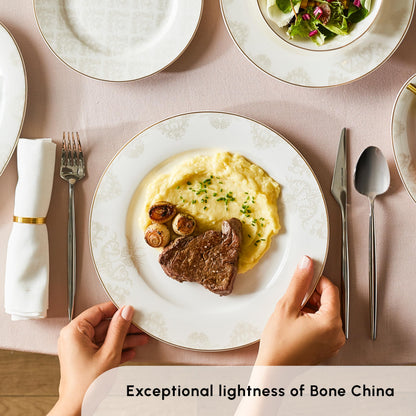 Karaca Tafelservice 53-teilig für 12 Personen – Weiss