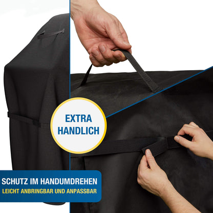 SPRINKS Grillabdeckung wetterfest 600D Oxford, 147x61x122 cm, schwarz