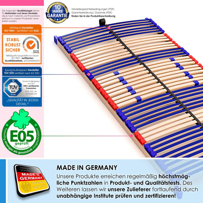 FIX Sleep Best 42® Lattenrost Starr Schulterfräsung 7 Zonen 90x200cm