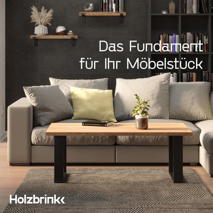 HOLZBRINK HLT-01-D-FF-7016 Tischbein – Anthrazitgrau 80x72 cm