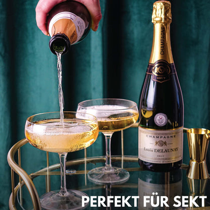Vemacity Martinigläser 4er-Set, handgefertigte Cocktailgläser, 280 ml