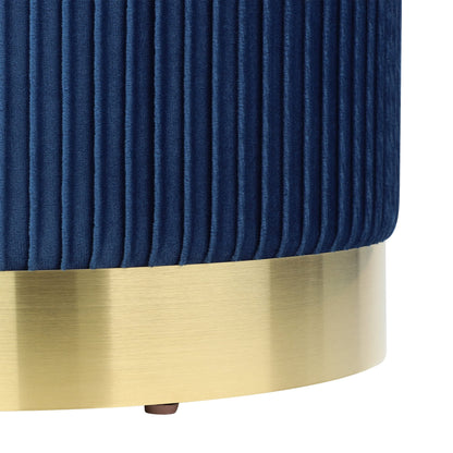EGLO LIVING Mashike Hocker mit Stauraum – 2er Set Samt Blau Gold