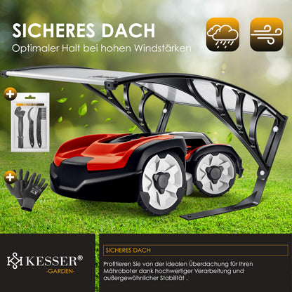 KESSER Mährobotergarage Carport Überdachung transparent 82x103x47 cm