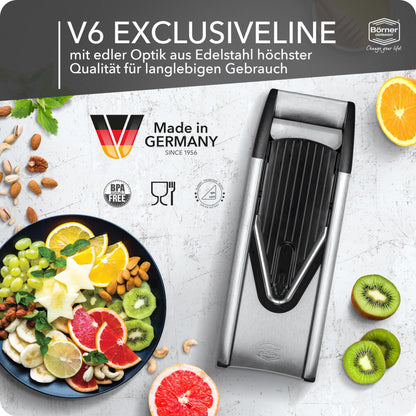 Börner Gemüsehobel V6 Edelstahl mit V-Klinge – Starter Set