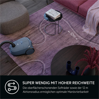 AEG CLEAN 6000 Staubsauger mit Beutel - Blau AB61C2DBS