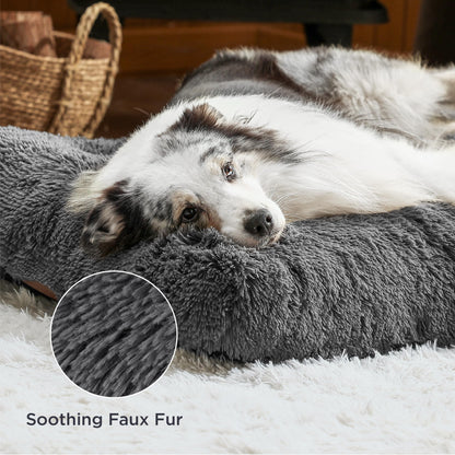 BEDSURE Hundebett grosse Hunde, waschbar, Dunkelgrau, 119x74x8 cm