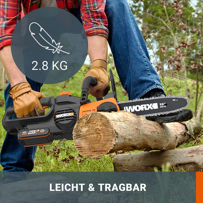 WORX WG322E.1 Akku Kettensäge 20V – inkl. Akku & Ladegerät
