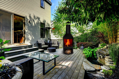 BBQ Collection Terrassenofen Schornstein – Gartenkamin Karbonstahl