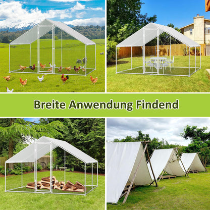 Izrielar XL Hühnerstall Freigehege - 3x2x2m Sicher & Robust