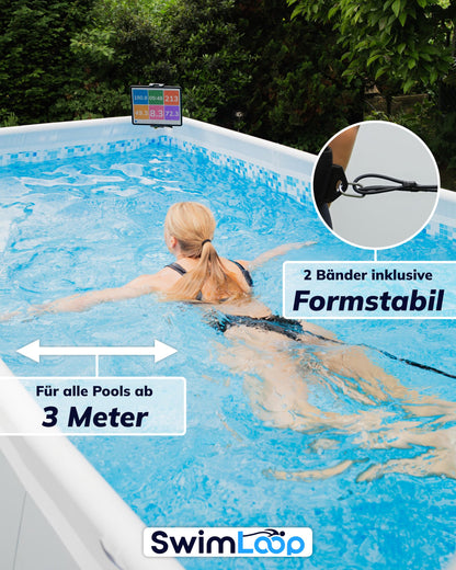 SwimLoop Schwimmgurt Schwimmtrainer mit Schwimmseil für kleine Pools