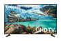 Samsung RU7099 4K UHD LED Smart TV – 43 Zoll (2019). Schwarzer, flacher 43-Zoll-Bildschirm für hochauflösendes Entertainment.