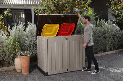 Keter Store it Out Pro Mülltonnenbox - Beige für 2x 240L