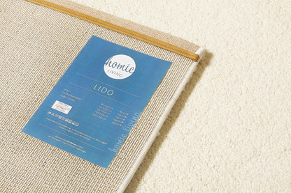 Homie Living LIDO Moderner Kurzflor Teppich - Creme weiss 200x290cm