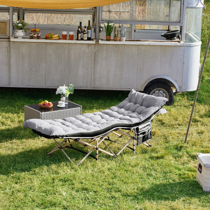 Yaheetech Feldbett mit Matratze, klappbares Campingbett bis 150 kg