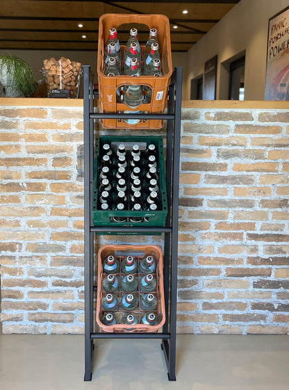 QUICK STAR Getränkekistenregal 3er Standregal 39x30x140cm