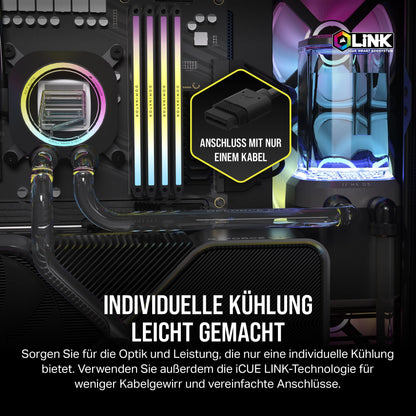 Corsair Hydro X iCUE LINK XH405i Wasserkühlungs-Kit Stahlgrau