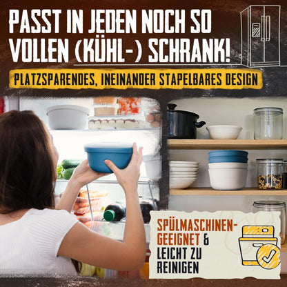 LOEWERK Pizzaballenbox 6er Set – Silikon, Schwarz/Grau