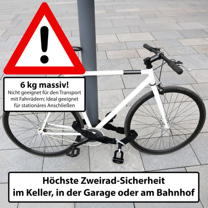 KOHLBURG Alcatraz Motorrad Sicherheits Kettenschloss - 150cm VdS