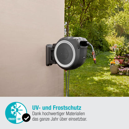 Gardena Wand-Schlauchbox RollUp M-L 25 m weiss (18622-60)