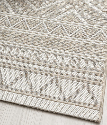 the carpet Calgary Outdoor Teppich, Boho Vintage, Beige, 200 x 280 cm