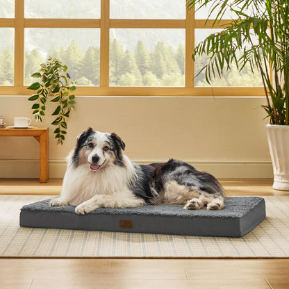 BEDSURE orthopädisches Hundebett grosse Hunde 104x74x9 cm dunkelgrau