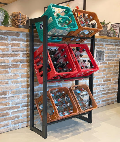 QUICK STAR Getränkekistenregal Standregal – 6 Kisten 71x140cm