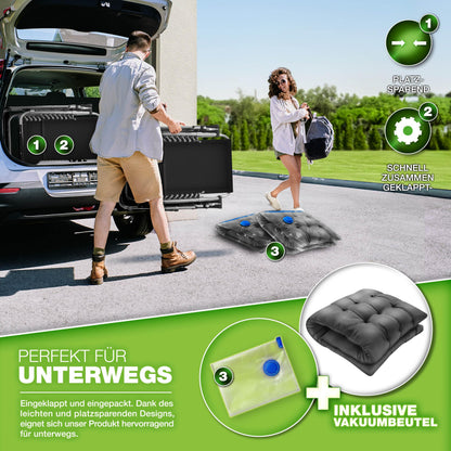 tillvex Liegestuhl klappbar, Sonnenliege bis 200 kg, Anthrazit