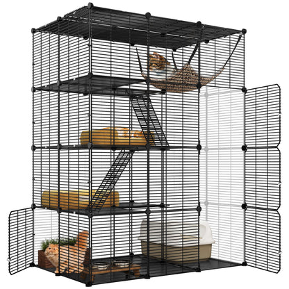 YITAHOME 4-stöckiger Katzenkäfig Catio 104x72x140cm