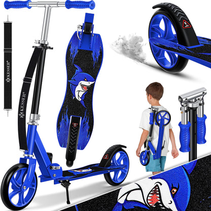 KESSER Shark City-/Tretroller Kickscooter klappbar blau