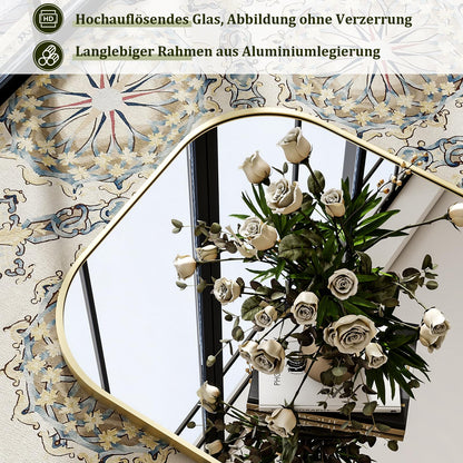 BEAUTYPEAK Ganzkörperspiegel Minimalistisch 142x52 cm - Gold