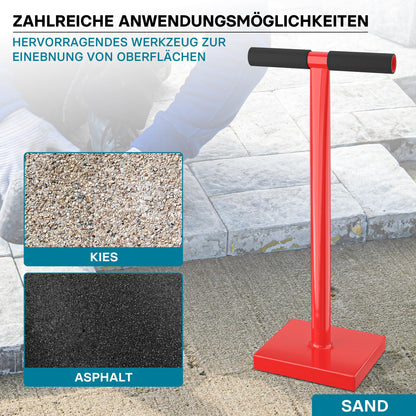 Wiltec Bodenverdichter 11,5 kg Handstampfer aus Stahl mit T-Griff